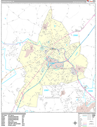 Harrisonburg Wall Map Premium Style 2026