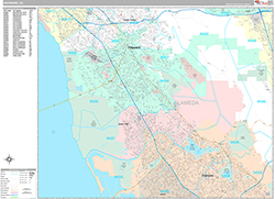 Hayward Wall Map Premium Style 2026