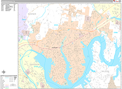 Hendersonville Wall Map Premium Style 2026