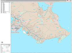 Honolulu Wall Map Premium Style 2026