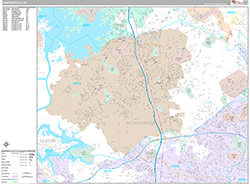 Huntersville Wall Map Premium Style 2026