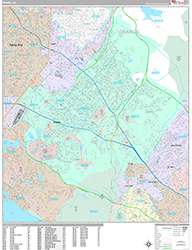 Irvine Wall Map Premium Style 2026