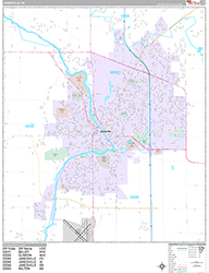 Janesville Wall Map Premium Style 2026