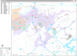 Kingsport Wall Map Premium Style 2025