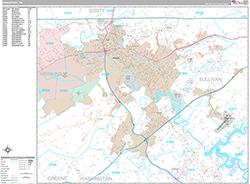 Kingsport Wall Map Premium Style 2026