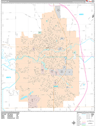 Kokomo Wall Map Premium Style 2026