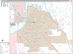 Lafayette Wall Map Premium Style 2026