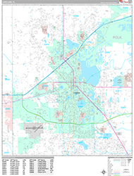 Lakeland Wall Map Premium Style 2026