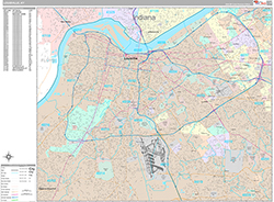 Louisville Wall Map Premium Style 2026