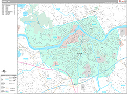 Lowell Wall Map Premium Style 2026