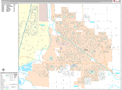 Manteca Wall Map Premium Style 2026