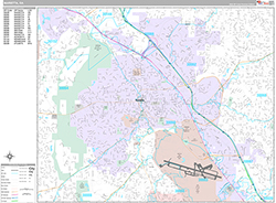 Marietta Wall Map Premium Style 2026