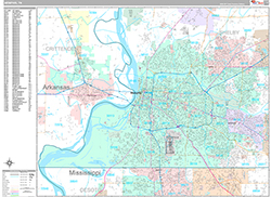 Memphis Wall Map Premium Style 2026