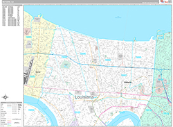 Metairie Wall Map Premium Style 2026