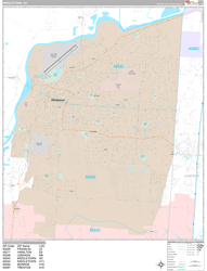 Middletown Wall Map Premium Style 2024
