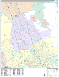 Milpitas Wall Map Premium Style 2026