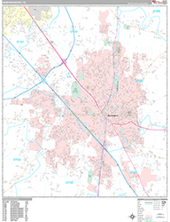 Murfreesboro Wall Map Premium Style 2026