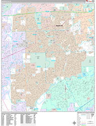 Naperville Wall Map Premium Style 2026