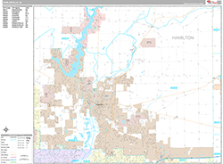 Noblesville Wall Map Premium Style 2026