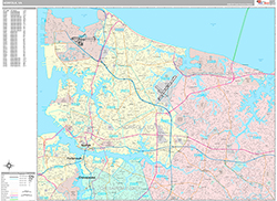 Norfolk Wall Map Premium Style 2026
