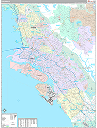 Oakland Wall Map Premium Style 2026