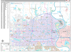 Omaha Wall Map Premium Style 2026