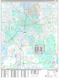 Orlando Wall Map Premium Style 2026