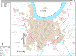 Owensboro Wall Map Premium Style 2026