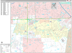 Pearland Wall Map Premium Style 2026