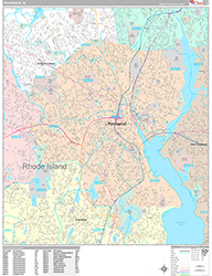 Providence Wall Map Premium Style 2026