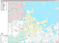 Quincy Wall Map Premium Style 2026