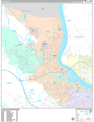 Richland Wall Map Premium Style 2026