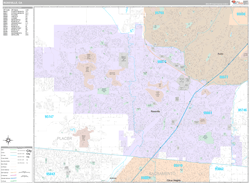 Roseville Wall Map Premium Style 2024