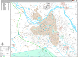 Schenectady Wall Map Premium Style 2026