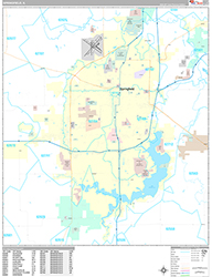 Springfield Wall Map Premium Style 2026