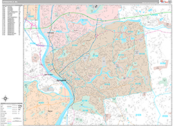 Springfield Wall Map Premium Style 2026