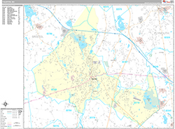 Taunton Wall Map Premium Style 2026