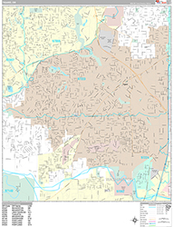 Tigard Wall Map Premium Style 2026