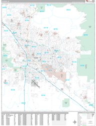 Tucson Wall Map Premium Style 2024