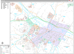 Utica Wall Map Premium Style 2026