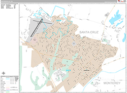 Watsonville Wall Map Premium Style 2026