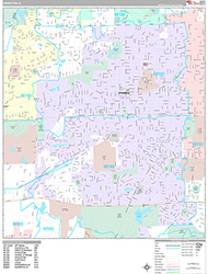 Wheaton Wall Map Premium Style 2026