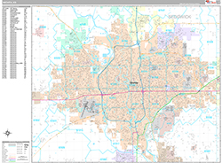 Wichita Wall Map Premium Style 2026