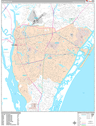 Wilmington Wall Map Premium Style 2026