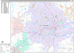 Winston-Salem Wall Map Premium Style 2026