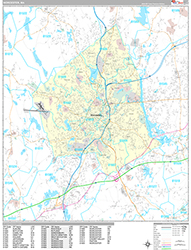 Worcester Wall Map Premium Style 2026