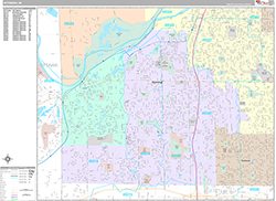 Wyoming Wall Map Premium Style 2026