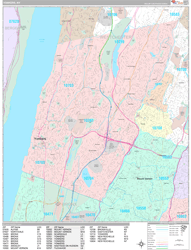 Yonkers Wall Map Premium Style 2024