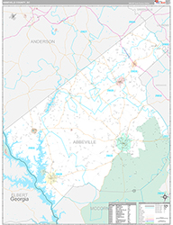 Abbeville County Wall Map Premium Style 2026