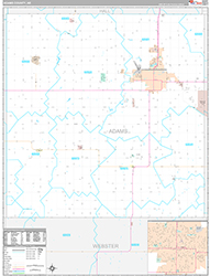 Adams County Wall Map Premium Style 2026